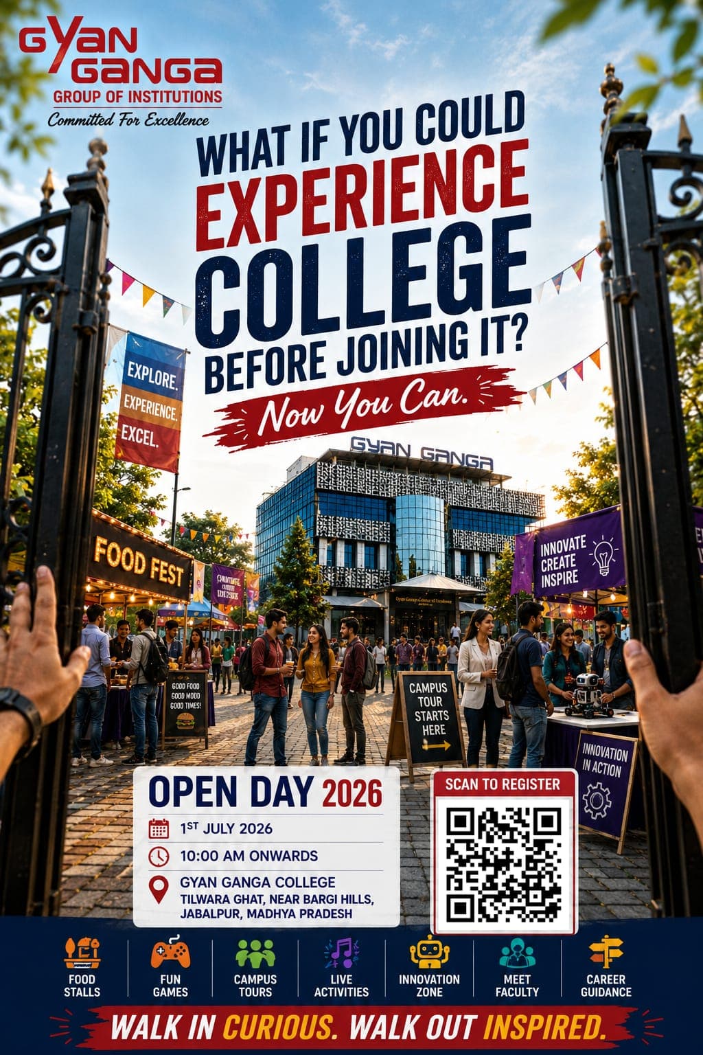 Experience College Before Joining — Open Day 2026 Flyer