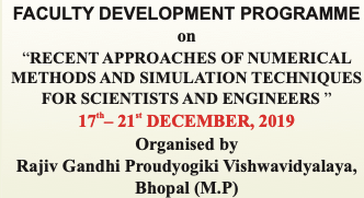 Faculty Development Programme: Recent Approaches of Numerical Methods and Simulation Techniques